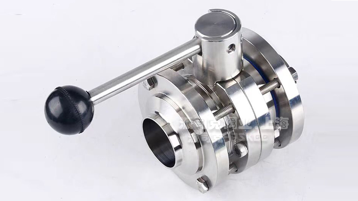 卫生级三片式蝶阀图片