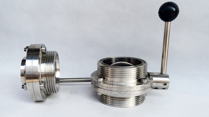 卫生级螺纹蝶阀图片