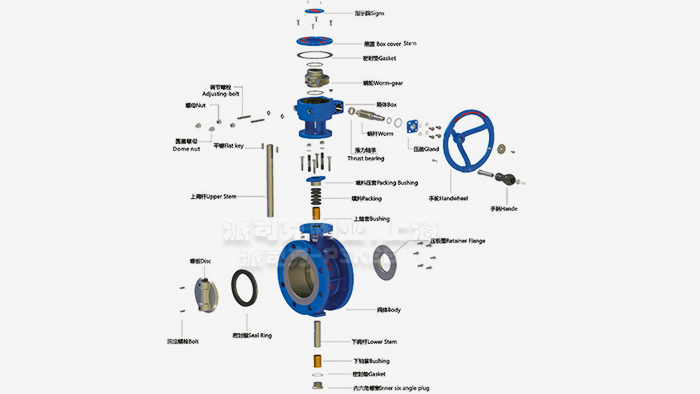 金属硬密封法兰蝶阀结构图