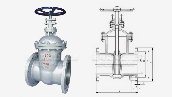 Z45H暗杆闸阀尺寸图