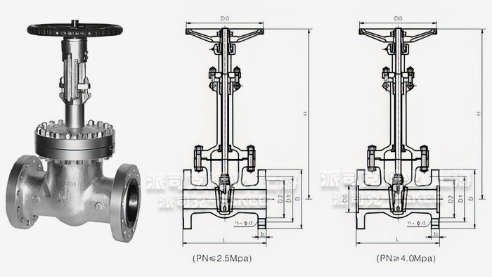低温法兰闸阀结构图