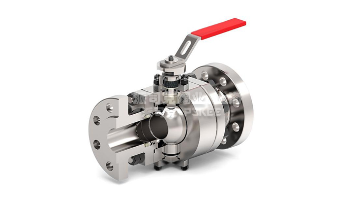 法兰锻钢球阀结构图