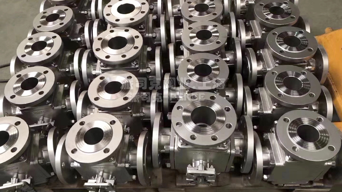 高平台三通方体球阀图片