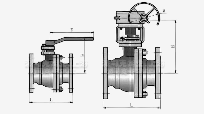 手动球阀尺寸图