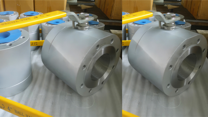 高压锻钢对夹球阀图片