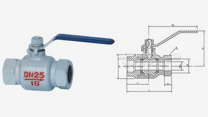 丝扣高温球阀尺寸图