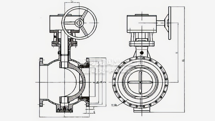 双偏心半球阀尺寸图