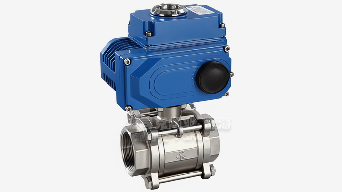 电动三片式球阀图片