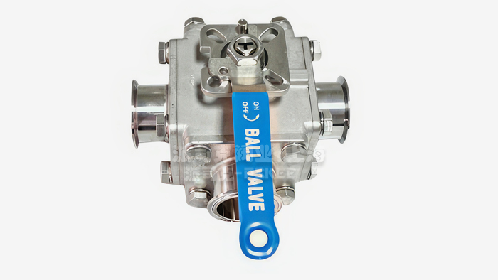 卫生级三通球阀图片