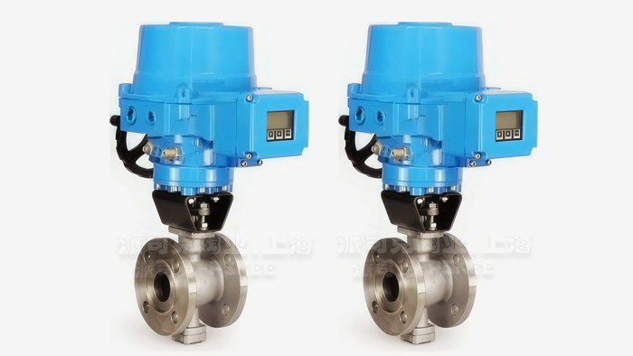 电动V型调节球阀图片