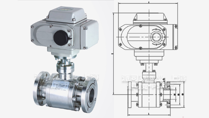 电动真空法兰球阀结构图