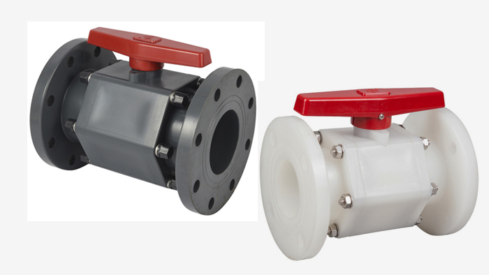 三片式塑料法兰球阀