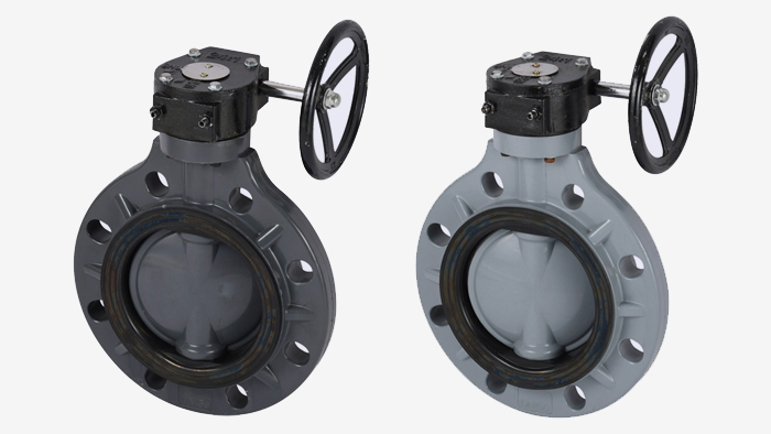 蜗轮塑料蝶阀图片