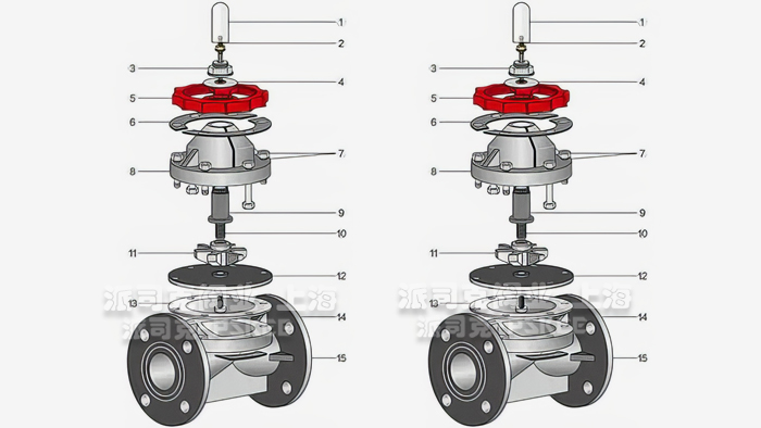 塑料隔膜阀结构图