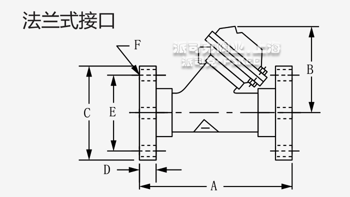 Y型隔膜阀法兰式外形尺寸图