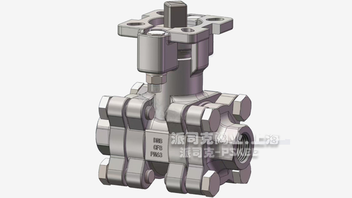 三片式带平台球阀