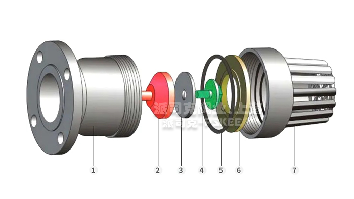 H41F水泵塑料底阀结构图