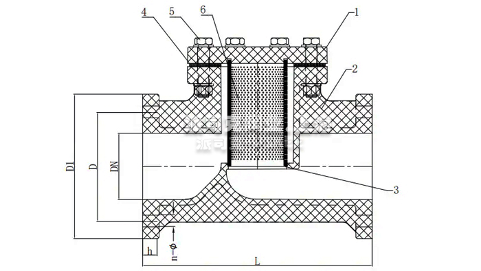 T型塑料过滤器结构图