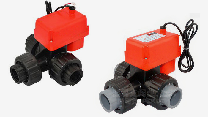 电动三通塑料陶瓷芯球阀