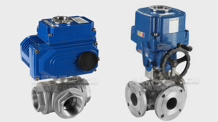 电动三通法兰球阀