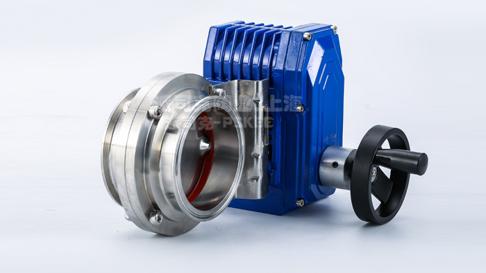 电动卫生级蝶阀实物图