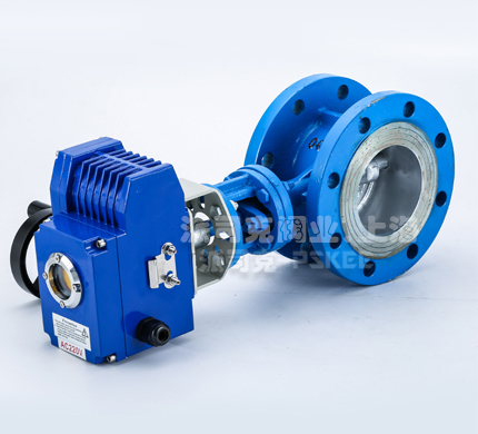 电动硬密封蝶阀实物图