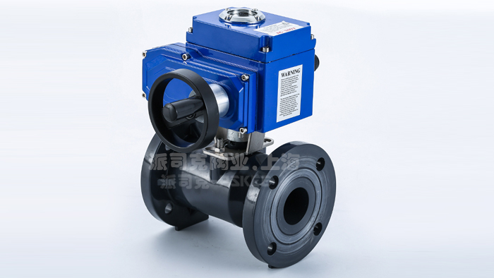 电动塑料球阀实物图