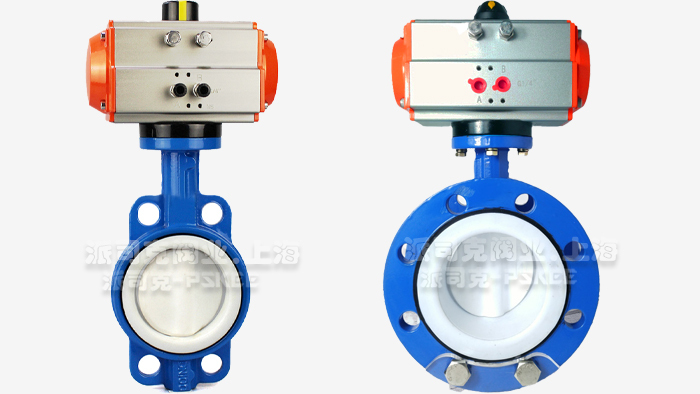 气动法兰衬氟蝶阀