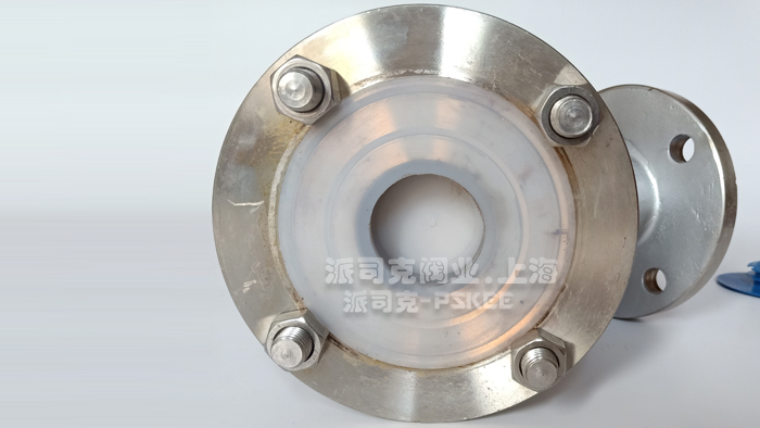 衬氟上展式放料阀内部图