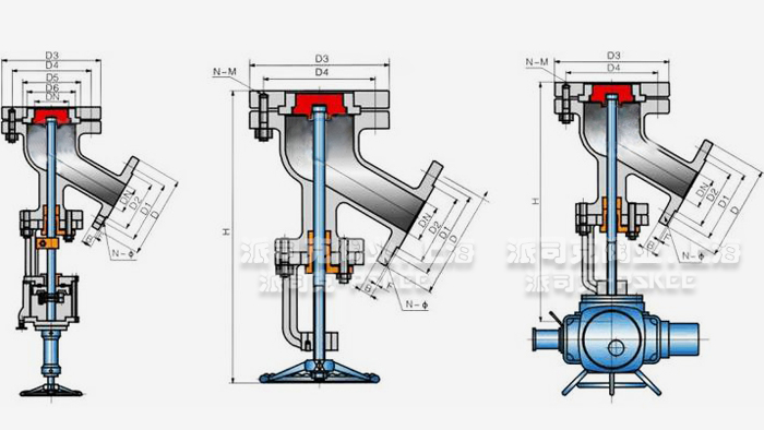 下展式放料阀结构图