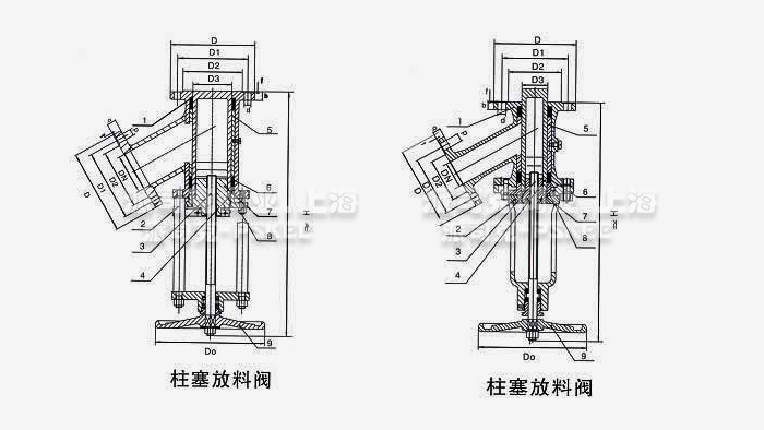 柱塞放料阀尺寸图