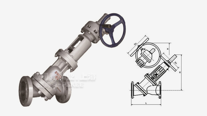 Y型料浆阀尺寸图