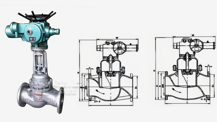 电动柱塞阀尺寸图